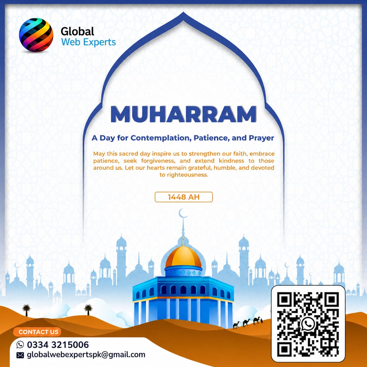 Global Web Experts Muharram greeting poster